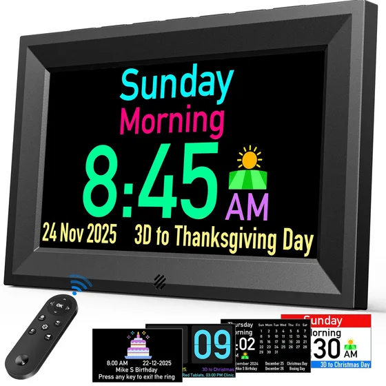 GOLOZA 7-inch talking day clock on GOLOZA Clock Guide