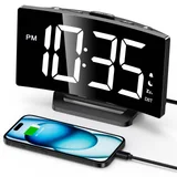 GOLOZA Curved Digital Alarm Clock with Night Mode